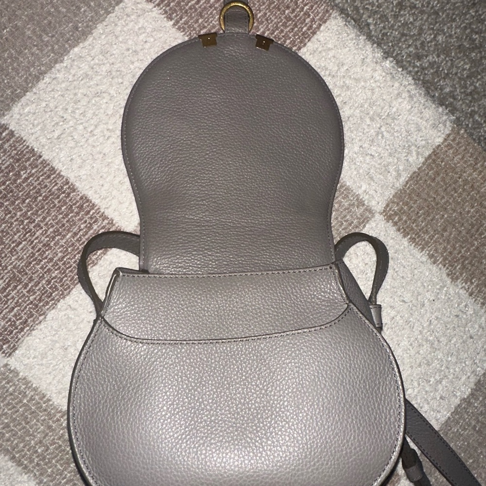 Gray Leather Women's Bag - Picture 6 of 9